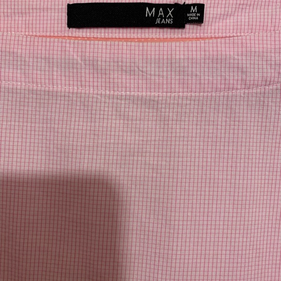 Max Jeans pink top pink and white gingham medium - Picture 2 of 5